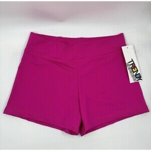 NWT Trendy Trends Dance, Gymnastics Boy Cut Shorts Hot Pink Adult Womens M